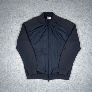 Lacoste Track Jacket Mens Size 5 Large Navy Blue Heavyweight Thick Knit Full Zip